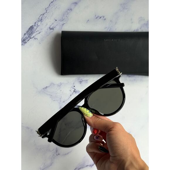 NEW Saint Laurent SL M28/F Sunglasses in Black Gold - Picture 8 of 9